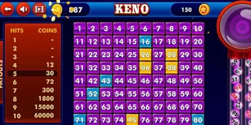 Trải nghiệm keno siêu tốc tại 789Win