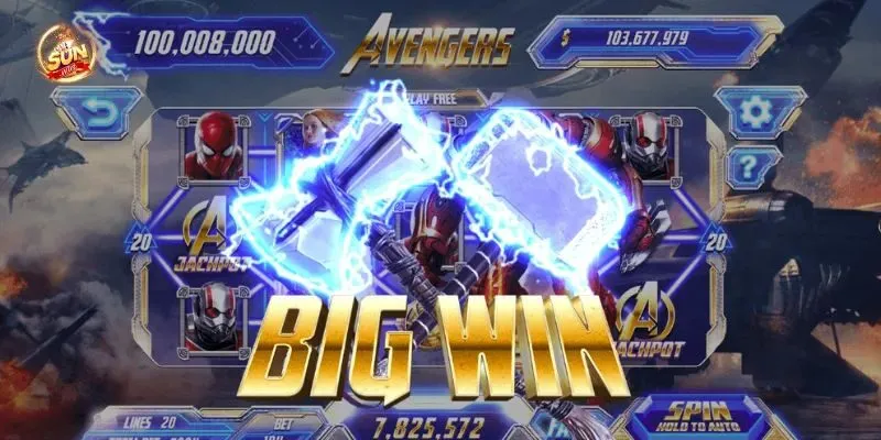 Free Spin 15 lượt khi tham gia nổ hũ Siêu Anh Hùng 789Win